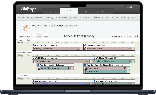 Staff Schedule Software